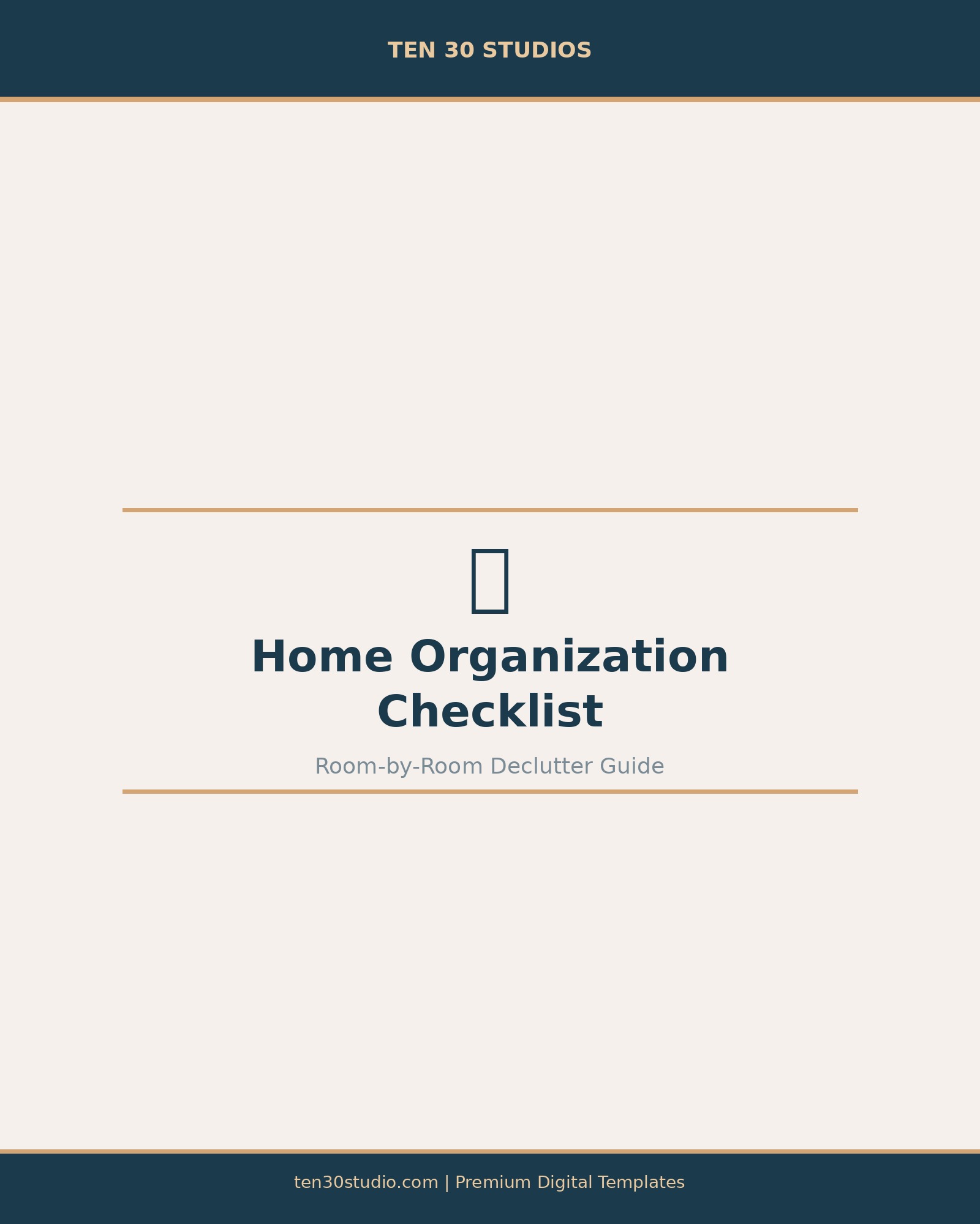 Home Organization Checklist