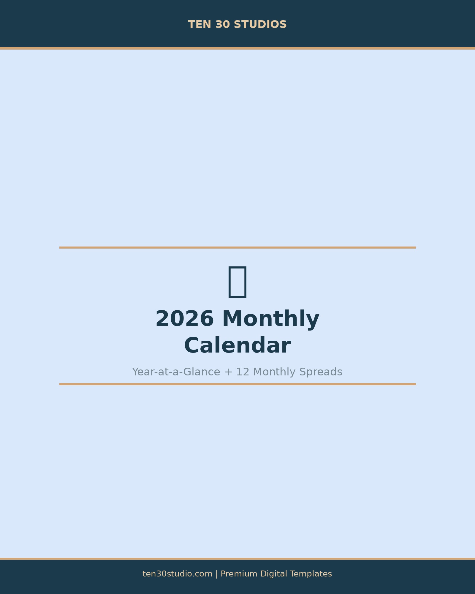 2026 Monthly Calendar